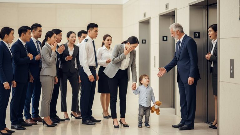 I Was Humiliated In The Lobby For Bringing My Toddler To A Job Interview—But When The Elevator Doors Opened, The CEO Did Something That Silenced The Entire Room.