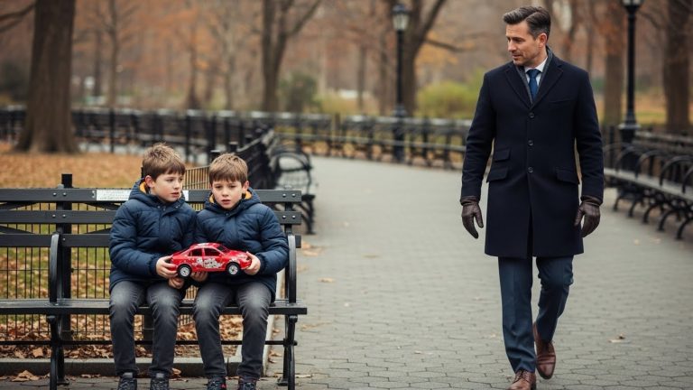 The Billionaire CEO Bought A Broken Toy Car From Starving Twins In The Park. He Followed Them Home To Help—But When He Saw The Woman Dying On The Mattress, He Realized He Was Staring At The Ghost Of His Past.