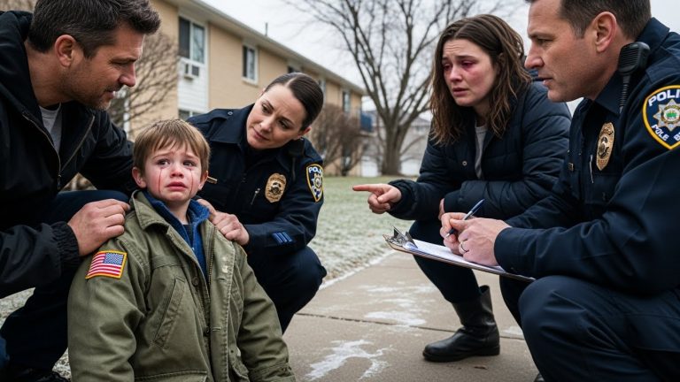 My Neighbor Left Her 2-Year-Old On The Freezing Concrete. I Covered Him With My Old Army Jacket, But When The Police Arrived, They Realized I Wasn’t Just A Stranger.
