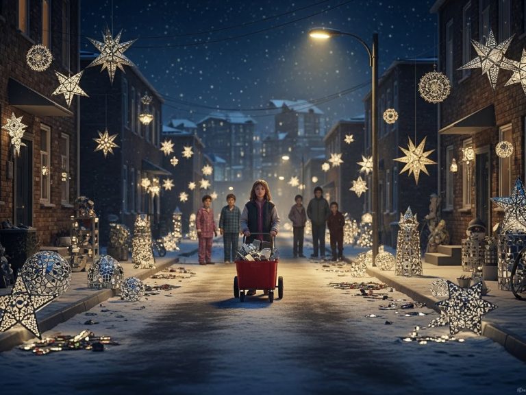 The Landlord Cut The Power To Our Street To Save Money On Christmas. So I Built My Own Lights Out Of Trash, Wired Them To A Transformer, And Showed Him That You Can’t Evict The Spirit.