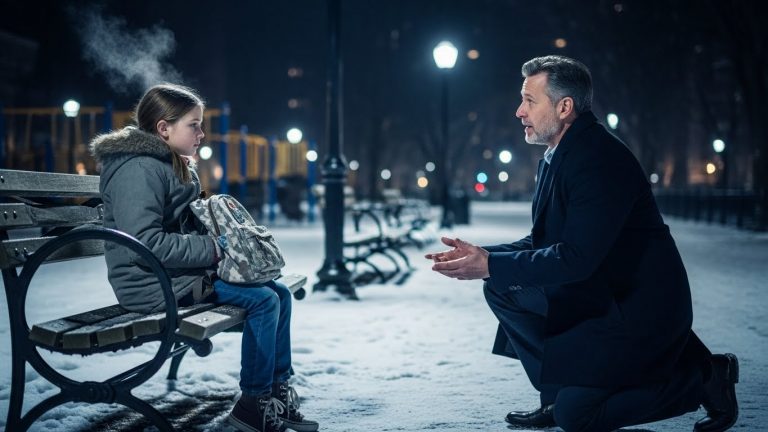 “My Mom Told Me To Wait.” He Found Her Freezing In His Park, Unaware She Was The Daughter He Never Knew Existed.