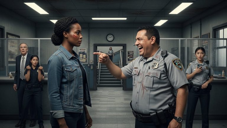 Racist Cop Slaps “Ghetto Trash” in the Lobby. Seconds Later, He Realizes She’s The New Police Chief. (The Security Footage Revealed EVERYTHING)