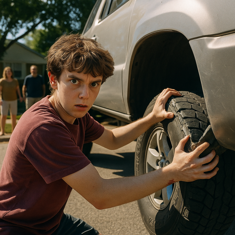 The Neighborhood “Outcast” Just Lifted a 5,000lb SUV With His Bare Hands to Save My Daughter.