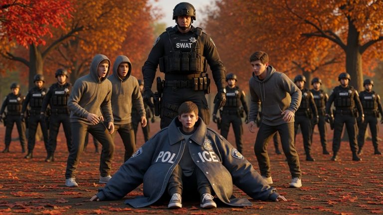 They Mocked The Orphan Boy For Wearing A Dirty, Oversized Coat. When The Bully Tried To Rip It Off, 12 Men Stepped Out Of The Shadows And The Town Went Silent.