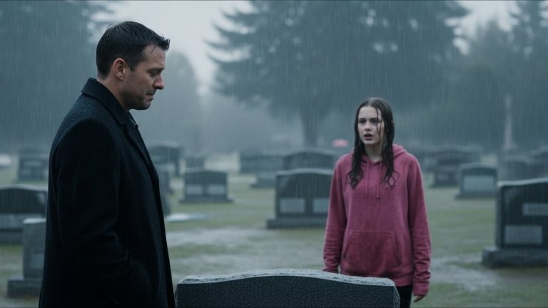 I Was Burying My Wife When a Child Appeared in the Rain and Whispered: “She’s Not in That Grave, She’s Waiting for You.”