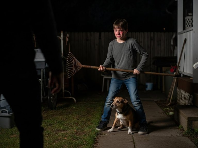 I Spent 12 Years Silent. But When My Abusive Father Kicked My Dog, I Finally Fought Back. The Rake Was My Weapon, And The Backyard Became My Battlefield.