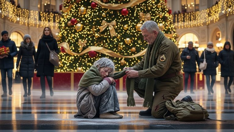 “Daddy Said Wait Here”: The Homeless Girl Who Froze Under The Town Christmas Tree And The Broken Soldier Who Gave Up Everything To Save Her.