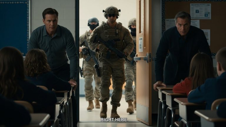 They Cornered Me Against The Lockers And Ripped My Shirt, Laughing Because I Had No One To Protect Me—Until The Classroom Door Kicked Open And My Father Walked In, Not Alone, But With His Entire Special Ops Squad Fully Geared Up.