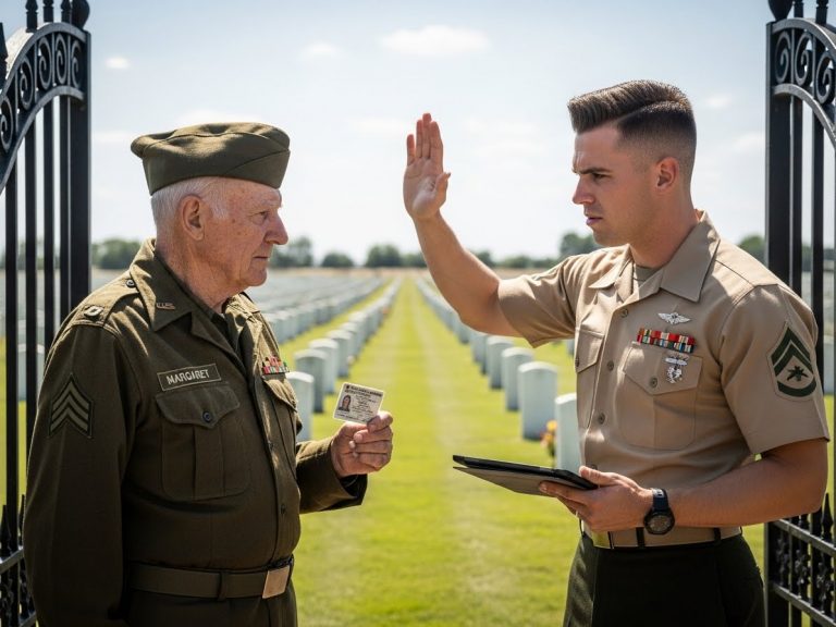 They Blocked Him at the Gate. They Mocked His Wife’s Patch. Then the 4-Star General Walked Out and Saluted Him.