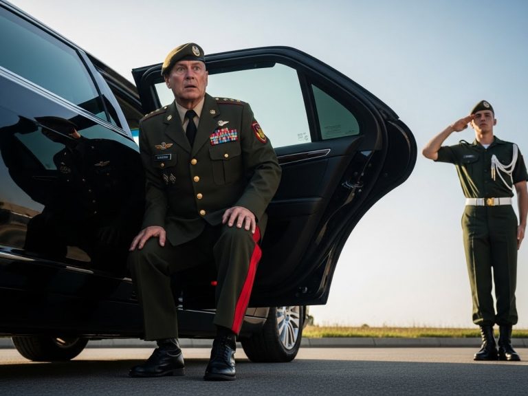 The Guard Kicked His Bag of Apples and Called Him a Vagrant—Then the 4-Star General Stepped Out and Dropped to His Knees.