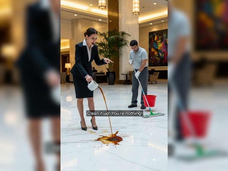 The CEO Poured Coffee on His Head and Told Him to ‘Clean It Up’ – She Didn’t Know the Janitor Was an Undercover Special Ops Pilot Who Would Hold Her Life in His Hands 48 Hours Later