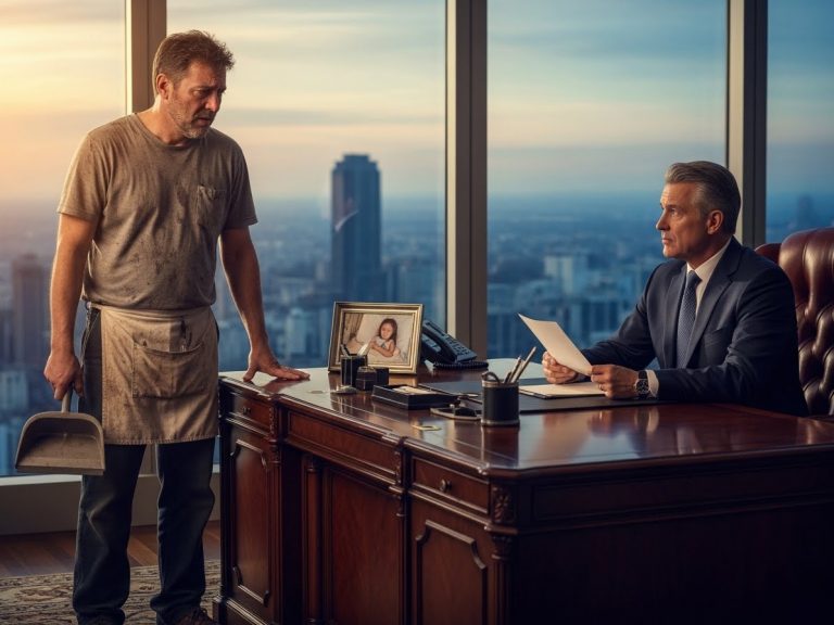I’m a broke janitor. My billionaire boss just offered to save my dying daughter. But the price she’s asking isn’t money—it’s something much darker, and I have 24 hours to decide.