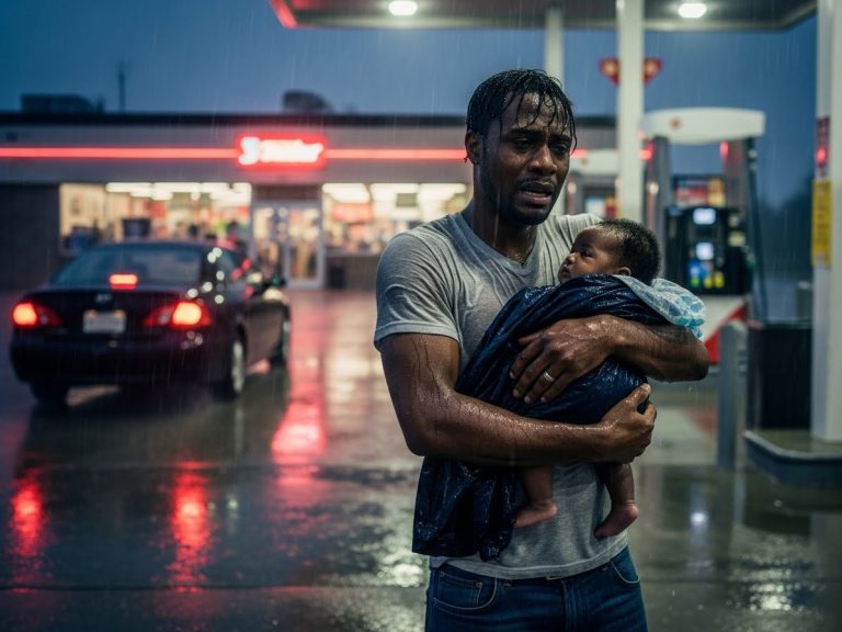 She Left Me And Our Baby At A Gas Station For A Rich Tech Exec. 5 Years Later, She Froze When She Saw Who Was Standing Behind Me.