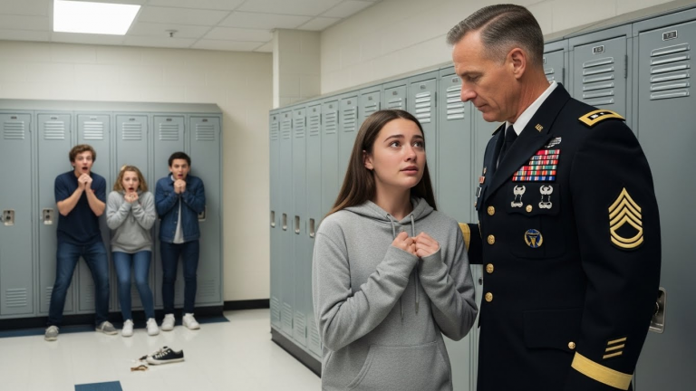 I Was Forced to Clean a Bully’s Dirty Jordans… Until My Military Dad, a Major General, Drove His Full Convoy Through My School Gates and Ended the Tyranny in 30 Shocking Seconds. You Won’t Believe What He Did to the Bully’s $400 Sneaker.
