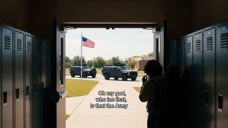THEY TAPED A “DO NOT APPROACH” SIGN ON MY QUIET SON’S BACK FOR A LAUGH, SO I BROUGHT MY ENTIRE SPECIAL OPS PLATOON TO PICK HIM UP—AND THE BULLIES WENT PALE.