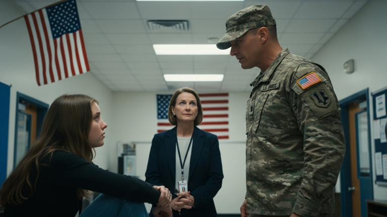 THE STAIRWELL SHOCKER: A Teacher Forced My Daughter to Kneel in the Hallway—Then My Army Ranger Father Instinct KICKED IN.