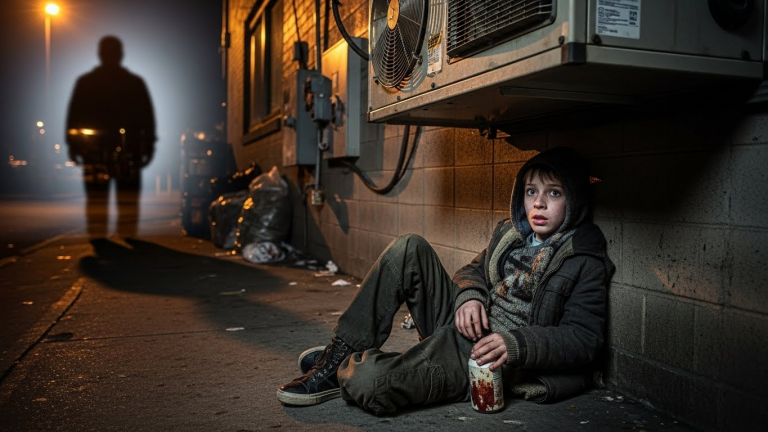 🔥 The Furnace of Fear: My Life Hinged on a Warm AC Vent and a Single Can of Expired Beans. 💔 I was 14, hiding behind a 7-Eleven, when the one source of heat keeping me alive was claimed by a predator. Tonight, the cold wasn’t the biggest threat—it was the fight for the only light in my darkness.