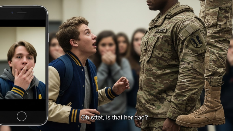 The Bully Spilled Her Lunch to Make Her Cry. They Didn’t Expect Her Father to Walk In Wearing Full Combat Gear.