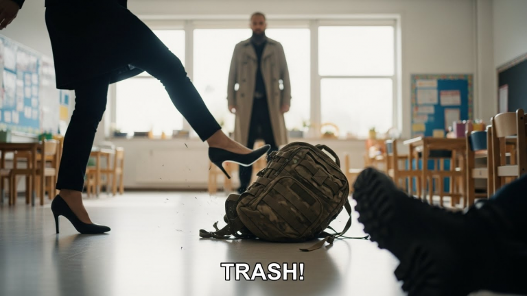 She Called My Daughter’s Backpack ‘Trash’ and Kicked It Across the Room. She Didn’t See the Four Stars on My Shoulder or the Scar That Paid for Her Freedom.