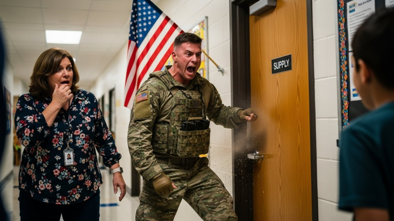 Teacher Locked My 5-Year-Old in a Freezing Shed for Lunch… She Didn’t Know Her Green Beret Dad Was Coming Home Early.