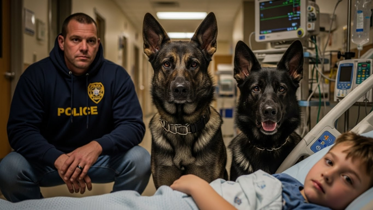 The Heart Monitor Spiked to 140 the Moment She Walked In: A Police Dog’s Growl Exposed the Dark Secret in Room 305.