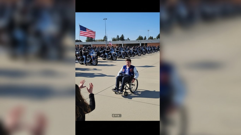 The Bullies Forced My Paralyzed Daughter To Crawl While They Sat In Her Chair—Until They Heard The Roar Of 50 Harleys And Realized Who Her Father Was.