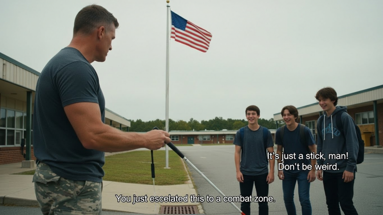 HE CAME HOME FROM AFGHANISTAN A HERO, BUT HE SAW A NEW WAR ZONE: His Blind Daughter Crying in a Ditch. What This US Army Ranger Did to the Bullies Next Will Shock You—and Get Him Arrested. The $100,000 Cane That Started It All.