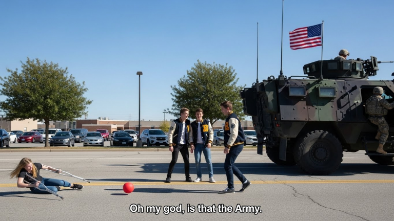 They Laughed When They Threw A Ball At My Disabled Daughter And Knocked Her Out Cold—They Didn’t Realize Her Dad Was Leading The Military Convoy Passing By, And I Brought The Whole Damn Army To Teach Them A Lesson They Will Never Forget.