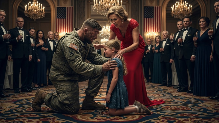 THEY THOUGHT I WAS KIA. I CAME HOME TO FIND MY DAUGHTER EATING OFF THE FLOOR AT THEIR GALA. WHAT I DID NEXT SILENCED THE WHOLE ROOM.