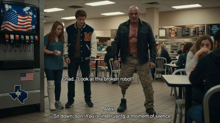 SHOCKING FOOTAGE: A Group of Entitled High Schoolers Mocked a Young Girl’s Prosthetic Leg in a Crowded Mall Food Court. They Thought It Was Hilarious—Until a Quiet, Scarred Combat Veteran, Who Had Been Watching from the Shadows, Rose from His Seat. What He Whispered to Them Changed Everything. You Will Not Believe What Happened Next.