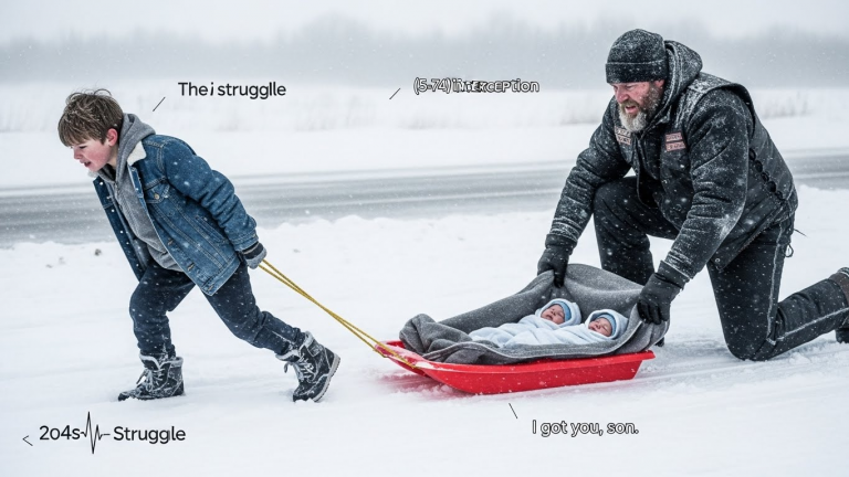 I Found a 10-Year-Old Boy Dragging a Sled with Two Babies Through a Montana Blizzard While His Stepfather Sat by the Fire. When I Saw What Was Under the Blanket, I Didn’t Call the Cops—I Called My Brothers, and We Rode Into Hell to Make Sure That Monster Never Hurt a Soul Again. This Is What Happens When You Mess With the Innocent.