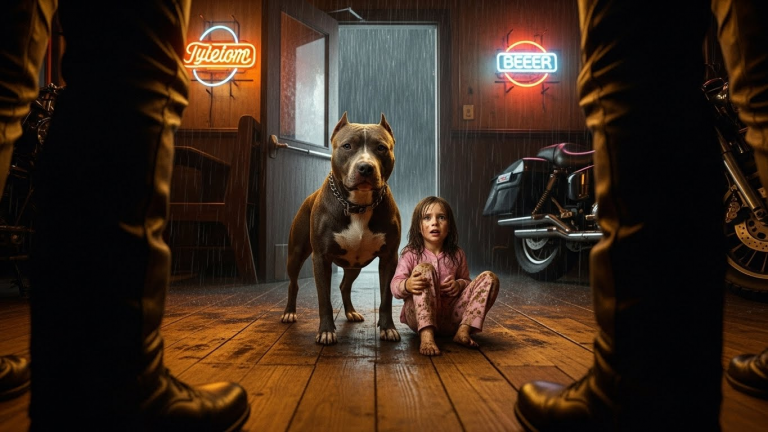 Dog Carried Little Girl to Biker Clubhouse — “They Beat My Mama!” What Happened Next Shattered Heart