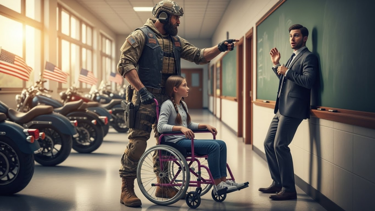 THEY KICKED MY DAUGHTER’S WHEELCHAIR AND CALLED ME “TRASH.” THEY DIDN’T KNOW I JUST RETURNED FROM WAR.