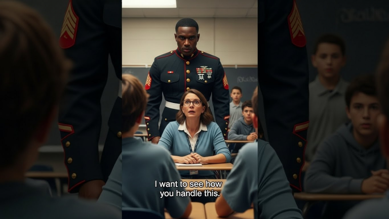 I watched through the classroom window as three boys pelted my terrified niece with erasers while her teacher sat at her desk, scrolling through her phone. They didn’t know her uncle was a Marine who just got back from overseas. I opened that door, locked eyes with the teacher, and delivered a lesson the entire school board would never forget.