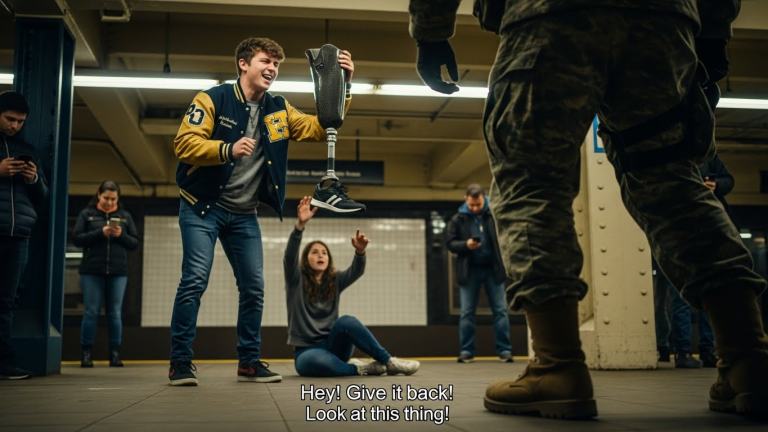 I Watched A Group Of Bullies Steal A Teen Girl’s Prosthetic Leg And Mock Her On The Subway—But They Instantly Regretted It When A ‘Shadow’ Emerged From The Darkness.