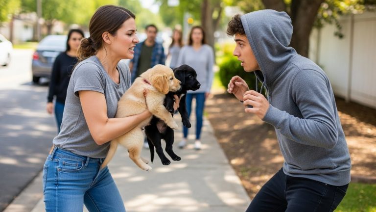 HE THREW THEM AWAY LIKE TRASH! I PULLED TWO GASPING PUPPIES FROM A DINER DUMPSTER AND HUNTED HIM DOWN. THE LOOK ON HIS FACE WHEN I MADE HIM SEE WHAT HE’D DONE…