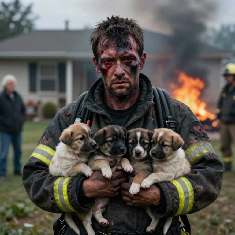 HE RISKED EVERYTHING! SMOKE BILLOWED, NEIGHBORS FROZE, BUT THIS FIREFIGHTER’S CHOICE TO SAVE HIS ‘FAMILY’ IN A BLAZING INFERNO WILL LEAVE YOU BREATHLESS! ARE THEY REALLY HIS?
