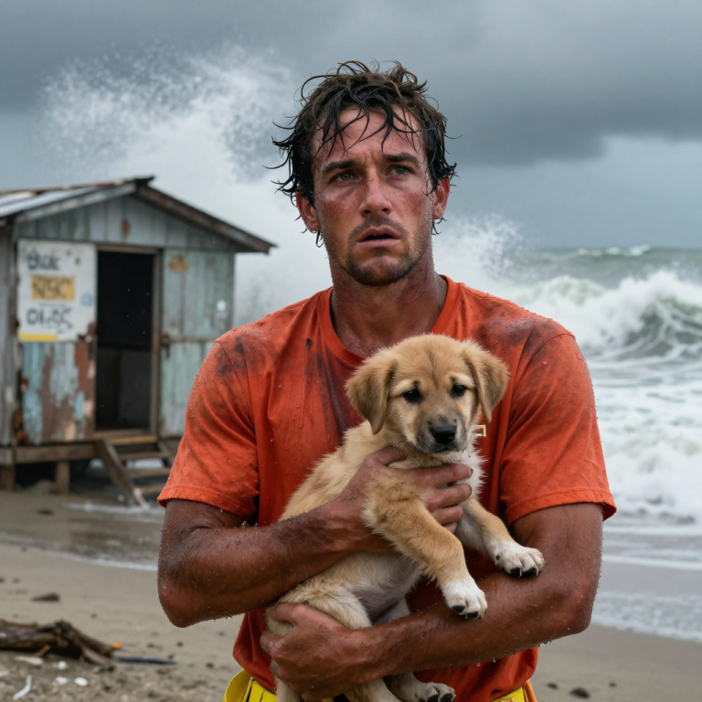 HE SAVED THEM, BUT WHAT HAPPENED NEXT WILL SHOCK YOU! A LIFEGUARD, FOUR PUPPIES, AND A SECRET THAT COULD DESTROY EVERYTHING!
