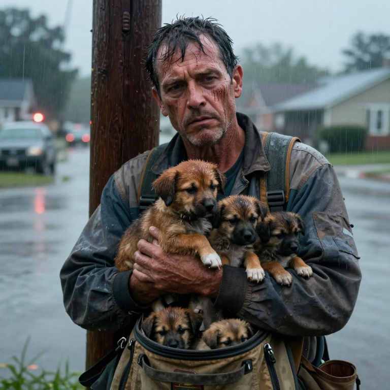 HEARTBREAKING RESCUE: I RISKED MY LIFE DURING A HURRICANE TO SAVE A MOTHER DOG AND HER PUPPIES – WHAT HAPPENED NEXT WILL LEAVE YOU IN TEARS!