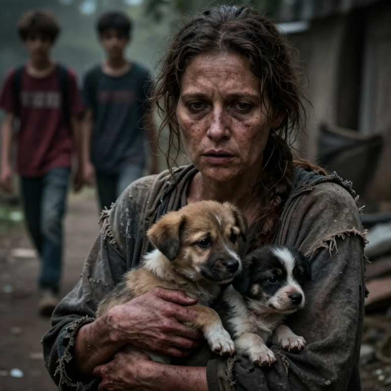 HOMELESS AND PENNILESS, I TOOK ROCKS FOR A DOG AND HER PUPS! NOW THESE FIVE LITTLE LIVES ARE ALL I HAVE LEFT—AND I’M READY TO STARVE FOR THEM!