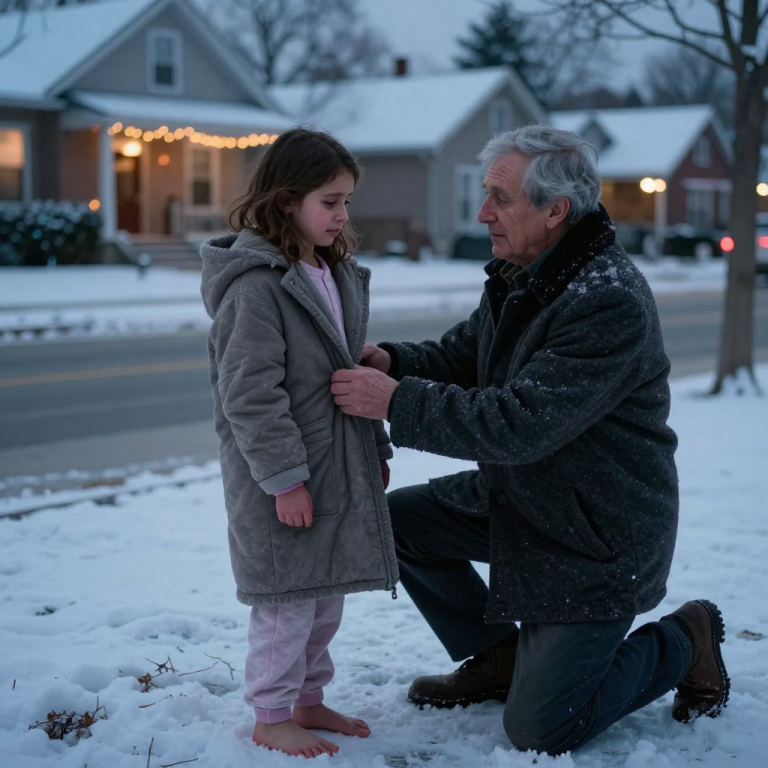 LEFT TO FREEZE: AT 8 YEARS OLD, MY PARENTS LOCKED ME OUT IN SUB-ZERO WEATHER FOR ‘BREATHING TOO LOUDLY.’ A STRANGER’S ACT OF KINDNESS REVEALED A TRUTH THAT SHATTERED MY CHILDHOOD – HE WHISPERED, ‘I’M YOUR REAL GRANDFATHER.’