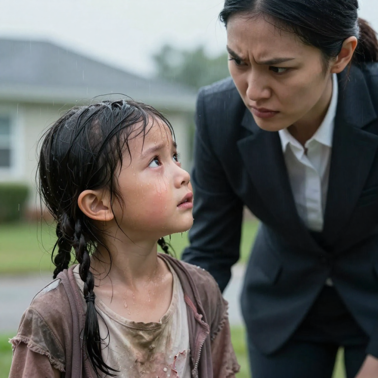 SHE CALLED MY DAUGHTER ‘DISPOSABLE’ BECAUSE THEY WEREN’T BLOOD-RELATED. I FOUND MY 5-YEAR-OLD LOCKED OUTSIDE IN THE RAIN, AND THE RAGE THAT POSSESSED ME WAS SOMETHING I NEVER KNEW I WAS CAPABLE OF. NOW, SOMEONE WILL PAY THE PRICE.