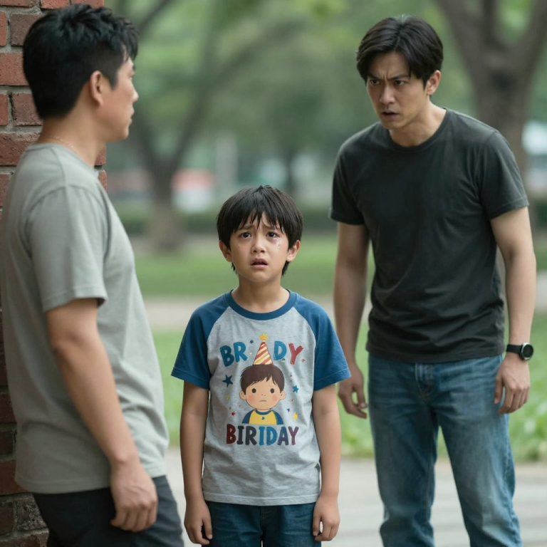 HE CALLED MY SON A CURSE! ON HIS 7TH BIRTHDAY, THE BIOLOGICAL FATHER SHOVED HIM AGAINST THE WALL. BUT THEN, A SHADOW LOOMED – THE MAN WHO RAISED HIM WAS READY TO PROTECT HIM FROM THE MONSTER HE NEVER KNEW HE HAD!