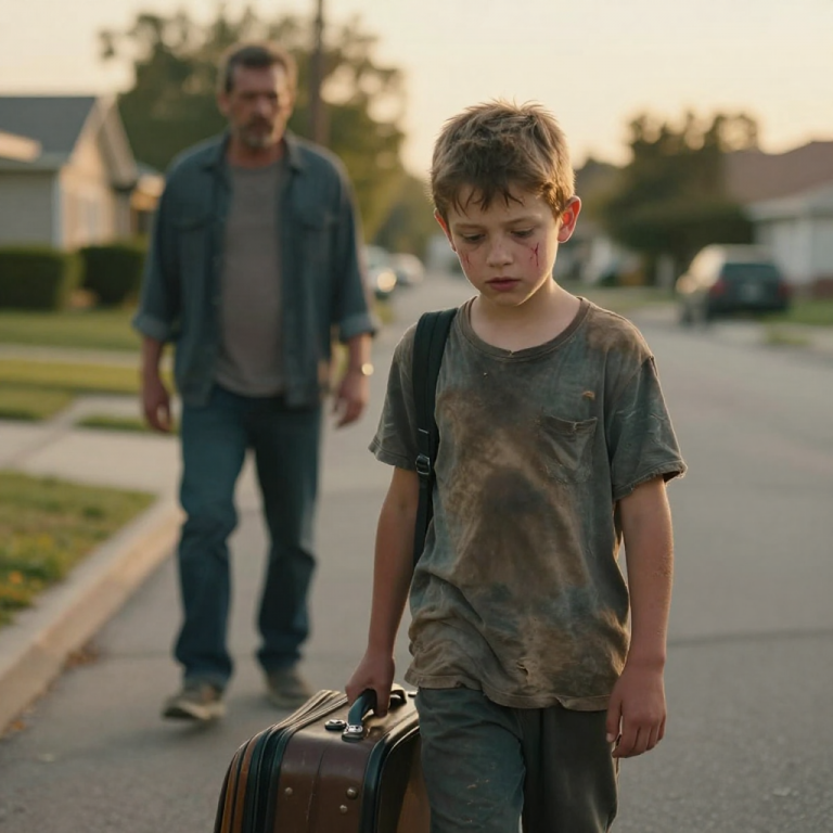 HE SCREAMED, ‘YOU WERE NEVER WANTED!’ MY SON’S BIOLOGICAL FATHER THREW HIS SUITCASE INTO THE STREET. WHAT HAPPENED NEXT SHOCKED EVERYONE!
