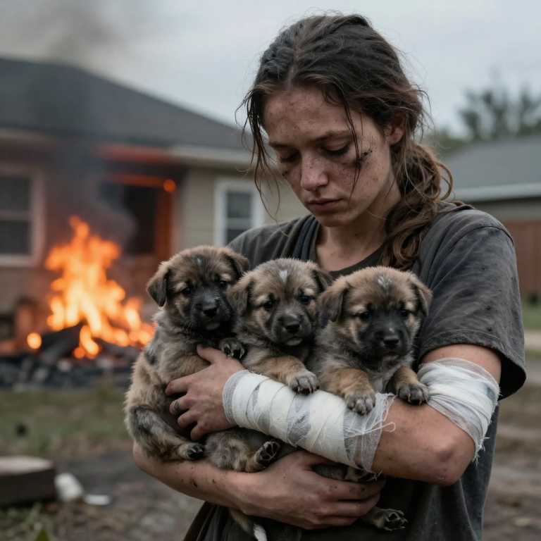 HEARTLESS MONSTER LOCKED THREE HELPLESS PUPPIES INSIDE A BURNING HOUSE! I HAD SECONDS TO SMASH THROUGH THE FLAMES AND SAVE THEM BEFORE THEY WERE TURNED TO ASH! WITNESS THE MIRACLE!
