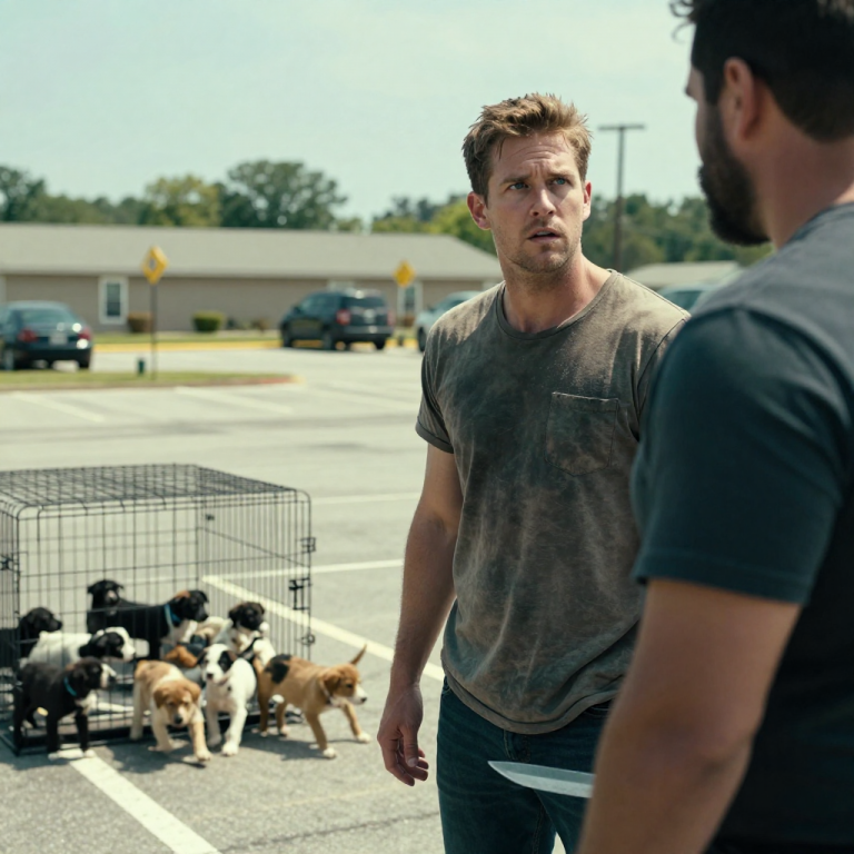 HE LAUGHED AS HE KICKED THE CAGE ACROSS THE ASPHALT, SIX PUPPIES TRAPPED INSIDE, SCREAMING! I BLOCKED HIS CAR, STARED HIM DOWN, AND SHOWED HIM WHAT HAPPENS WHEN YOU MESS WITH THE WRONG ANIMAL LOVER!