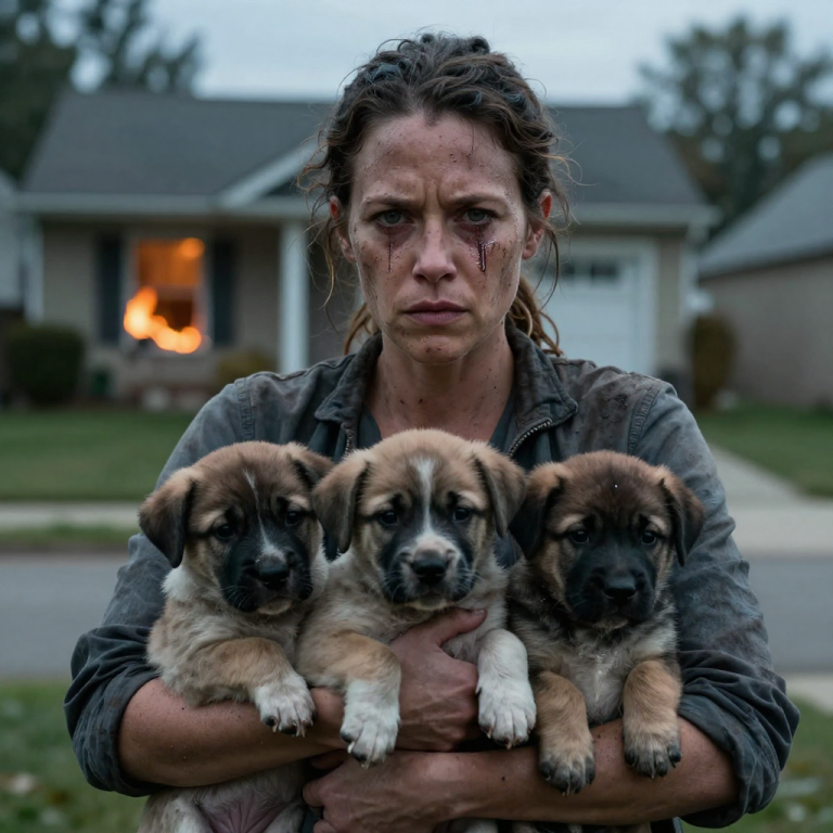 THE ROARING FLAMES BECKONED ME BACK IN, IGNORING THE SCREAMS WARNING ME TO FLEE. THREE HELPLESS PUPPIES, CAGED AND ABANDONED AMIDST THE CHAOS, TRIGGERED A RAGE I NEVER KNEW I POSSESSED. WATCH AS I CONFRONT THE COWARDS WHO LEFT THEM TO DIE!
