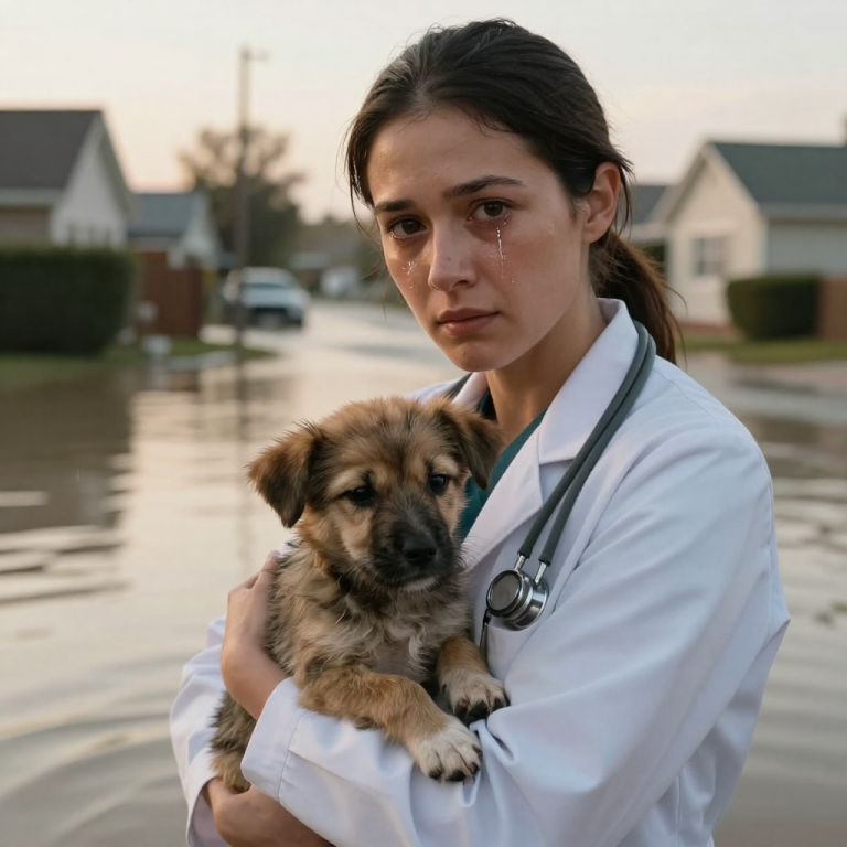 ABANDONED AND DROWNING: THE HEARTBREAKING MOMENT I FOUND A HELPLESS PUP CHAINED TO A PORCH AS FLOODWATERS SURGED. THE OWNERS WATCHED FROM SAFETY. MY BLOOD BOILED. RESCUE WASN’T AN OPTION—IT WAS A PROMISE.