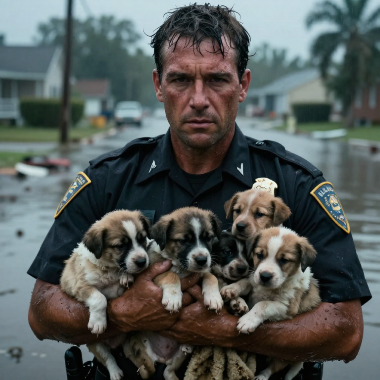 IN THE EYE OF THE STORM, I PULLED LIFE FROM DEATH: A COP’S HURRICANE RESCUE IGNITES A DEBATE ON DUTY, LOVE, AND THE TRUE MEANING OF ‘TO PROTECT AND SERVE’!