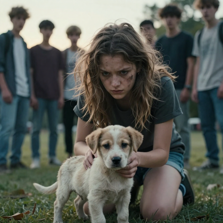 THEY CALLED ME A CRAZY DOG LADY, BUT WHEN I SAW HIM LIFT THAT ROCK OVER THE PUPPY, SOMETHING INSIDE ME SNAPPED, AND NOW THE SCHOOL WANTS TO EXPEL ME FOR SAVING ITS LIFE.